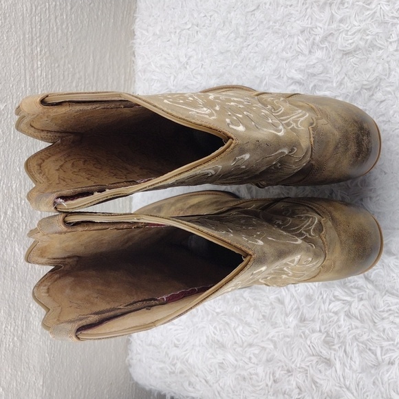 TWISTED X Brown Leather Fancy Stitched Almond Toe Western Performance Boot - Picture 6 of 16